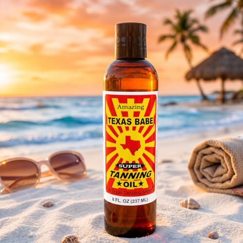 Texas Babe Natural Tanning Oil 8 oz – No Mineral Oil