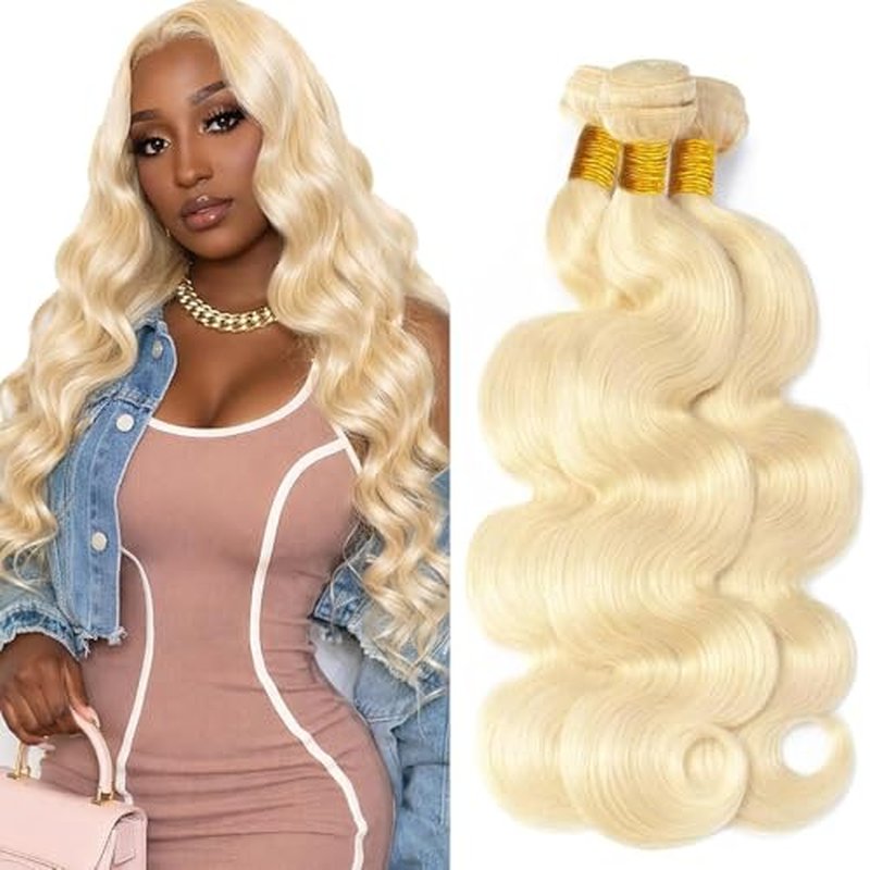 Freiuoke 613 Blonde Body Wave Human Hair Bundles - 3 Pack
