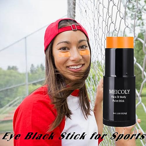 Orange Face Paint Stick 1.06oz - Waterproof Halloween Makeup