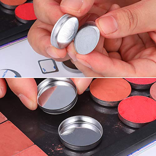 Sumind Magnetic Palette Mermaid Empty Makeup Palette with 1 Depotting Spatula and 30 Pcs Adhesive Metal Stickers for Eyeshadow Lipstick Blush Powder (Rectangle)