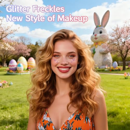 Spring Flowers Face Tattoos - Waterproof Glitter Freckles Stickers