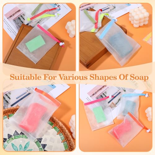 10 Pcs Mesh Soap Bags with Drawstring – Foaming Net for Bar Soap