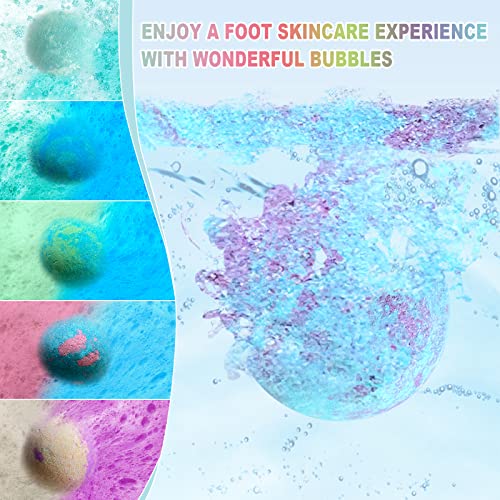 HOSPAN Essential Oil Foot Bath Bombs - 12 Pack Moisturizing Foot Spa Soak