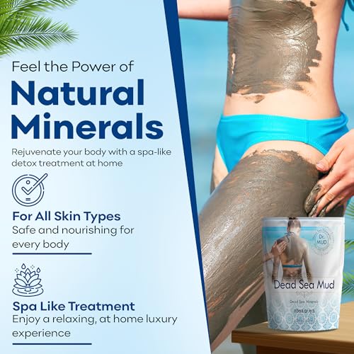 Dead Sea Mud Body Mask - 10.5 Oz Black Clay Detox Treatment
