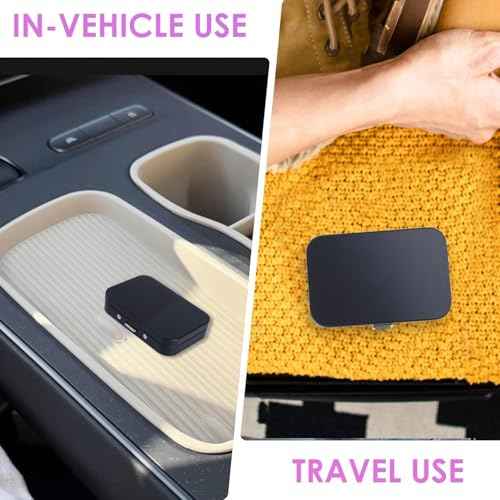 2Pack Dental Floss Portable Case with Mirror,Refillable Portable Floss Pick Holder Container,Small Floss Dispenser for Travel, Dates,Dinners and Hotels(Black)