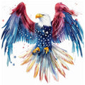 America Flag Tattoo 6 Sheets Temporary Tattoos America Eagle Watercolor Temporary tattoo Neck Arm Chest for Women Men Adults