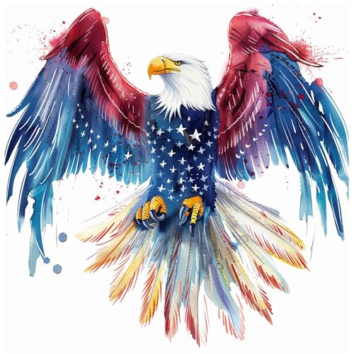 America Flag Tattoo 6 Sheets Temporary Tattoos America Eagle Watercolor Temporary tattoo Neck Arm Chest for Women Men Adults