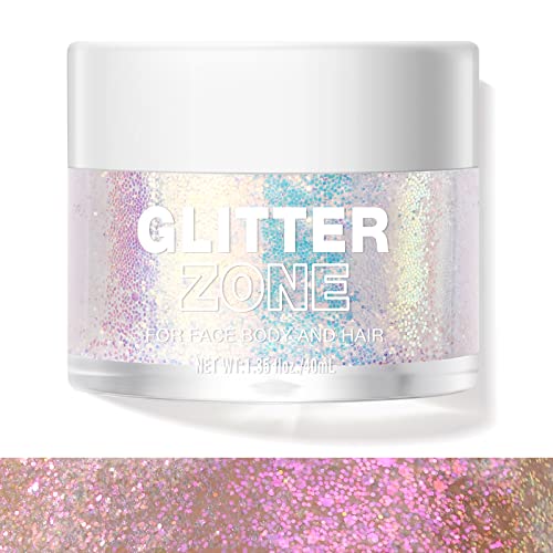 Holographic Body Glitter Gel - Color Changing Sparkling Pink 1.35oz