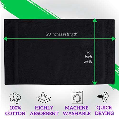 Black Bleach Proof Towels 16x25 100% Cotton 12 Pack