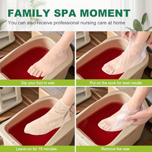 300 Pack Disposable Plastic Foot Covers for Pedicure & Paraffin Wax Treatment