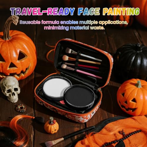 Water Based Face Paint - Professional High Pigment Black & White