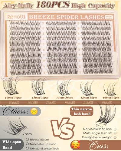 Spider Breeze Lash Clusters DD Curl 180PCS Eyelash Extensions