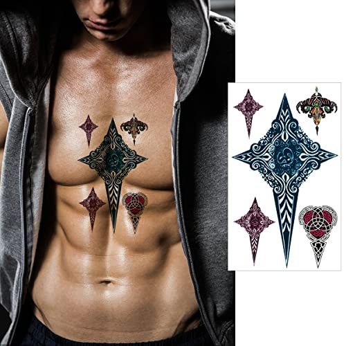 Temporary Tattoo Stickers for Men Women - 5 Sheets