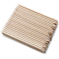 100 Pcs Orange Wooden Nail Sticks with Double Sided Cuticle Pusher for Manicure Pedicure - Pack of 1