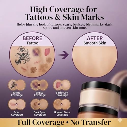 Tattoo Cover Up Waterproof Concealer - Full Coverage Body Makeup