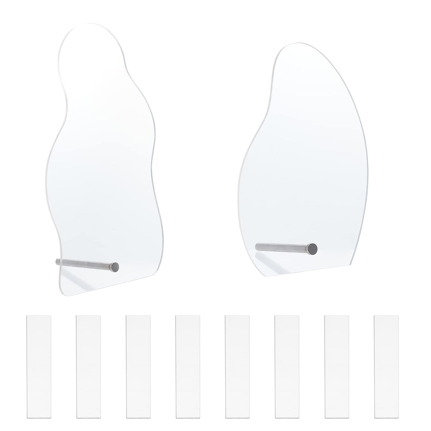 PH PandaHall 2 Sets Nail Art Display Board, 50pcs False Nail Tips Sample Display Acrylic Nail Practice Board Fingernail Display Polish Stands Showing Holder for Nail Art Design Display Manicure Tool