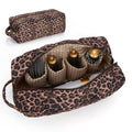 Leopard Print Hair Tool Travel Bag with Handle for Dyson Airwrap