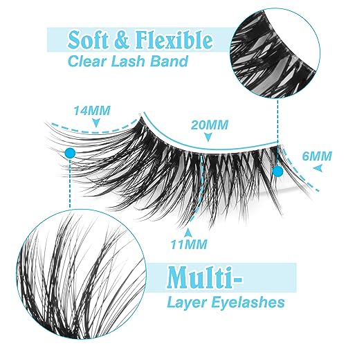 Half Lashes Natural Look Wispy Mink Cat Eye