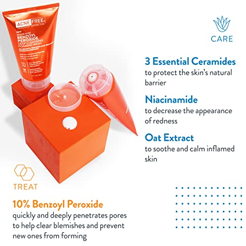 AcneFree Severe Acne Foaming Cleanser 10% Benzoyl Peroxide, 5 oz