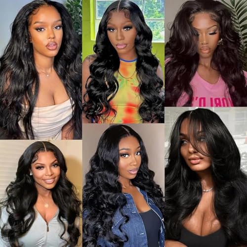 Brazilian Body Wave Hair Bundles 3 Pack - Natural Black Human Hair Extensions