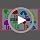 48 Piece Rainbow Party Favors - Sticky Hands & Tattoos