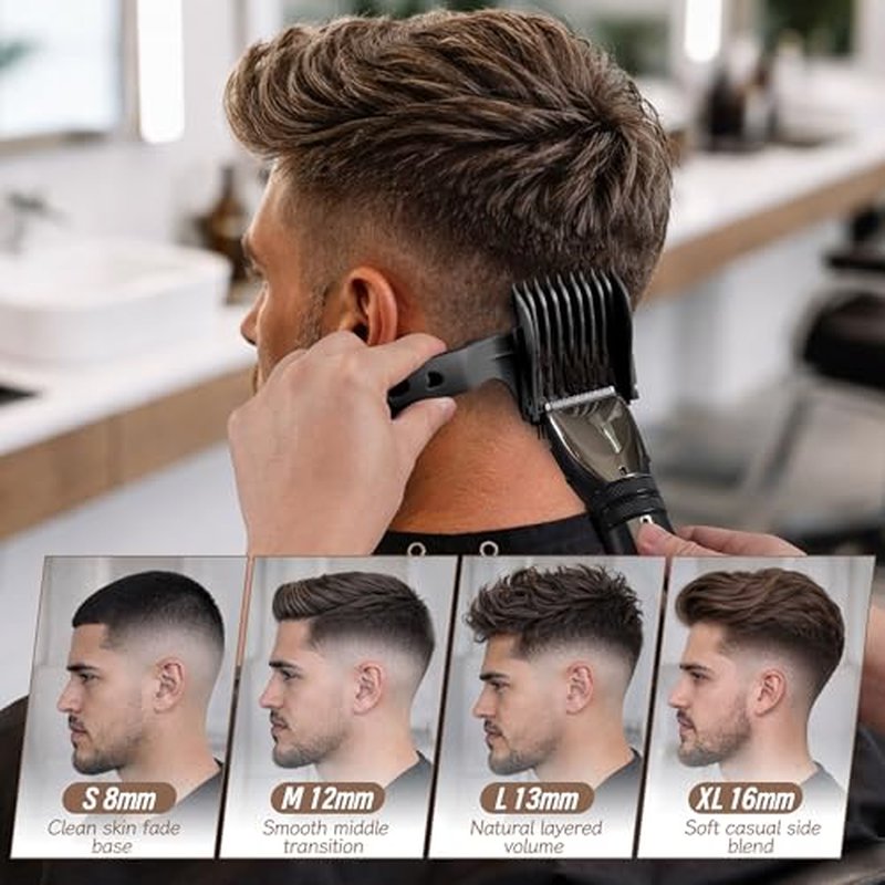 4-in-1 Detachable Barber Comb Set for Fades & Styling