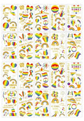 Rainbow Temporary Tattoos - 20 Sheets Pride Waterproof Body Art