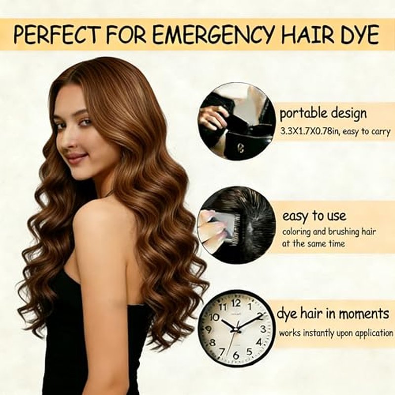 2-Pack Hair Dye Comb for Instant Gray Coverage | Waterproof & Sweat-Resistant