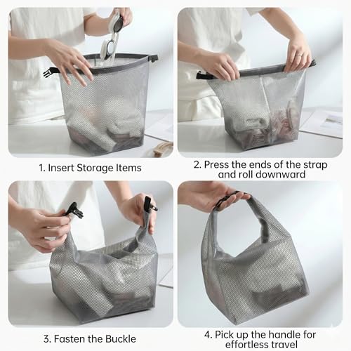 2-Pack Waterproof Toiletry Bags, Clear EVA Organizer Pouches