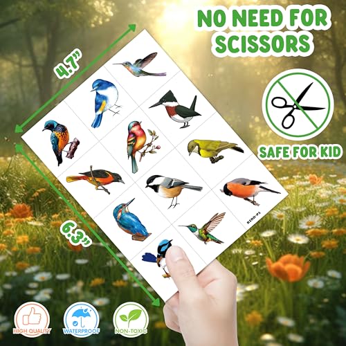96 Temporary Bird Tattoos - Party Favors & Decorations