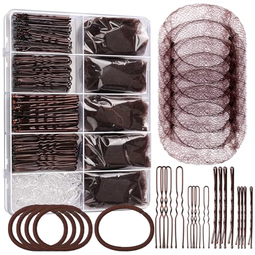 Dance Hair Accessories Kit, Ballet Bun Nets, Bobby Pins & Ties