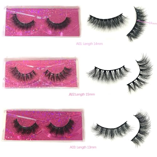 Natural Look Fluffy Eye Lashes, Faux 3D Mink Lashes 10 Styles Eyelashes Wholesale(50 Pairs)