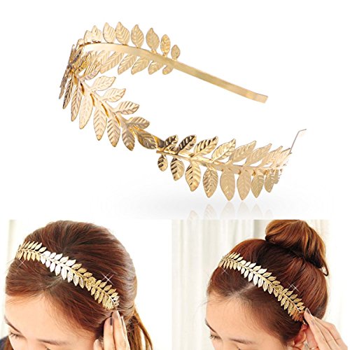 Gold Leaf Branch Bridal Hair Crown Headband
