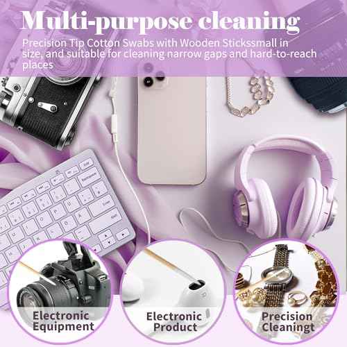 1000PCS Pointed Cotton Swabs - Precision Tip Cotton Swabs - 4 Inch Microblading Cotton Swabs - Microblading Cotton Buds for Eyebrow Eyelash Extensions, Makeup, Nails, Tattoo Permanent Supplies, Craft