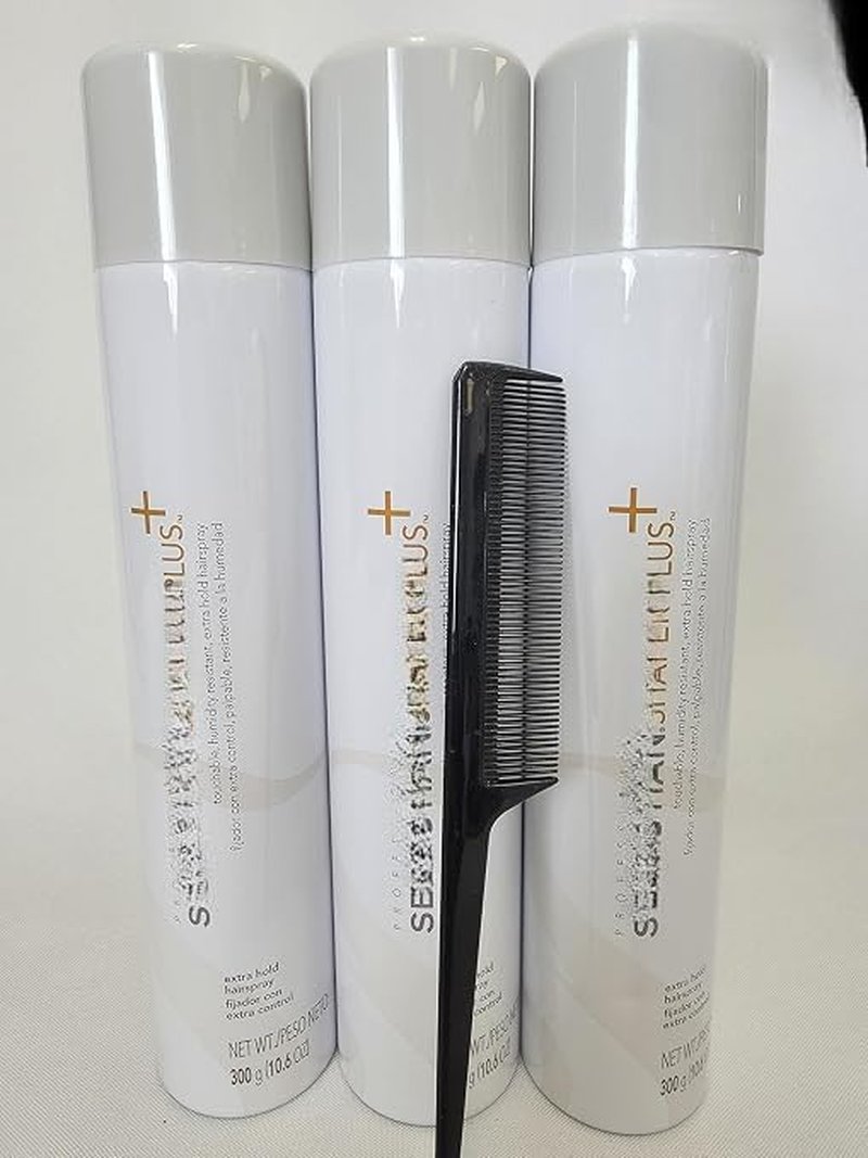 Shaper Plus Extra Hold Hairspray 10.6 Oz - Pack of 3 with Comb