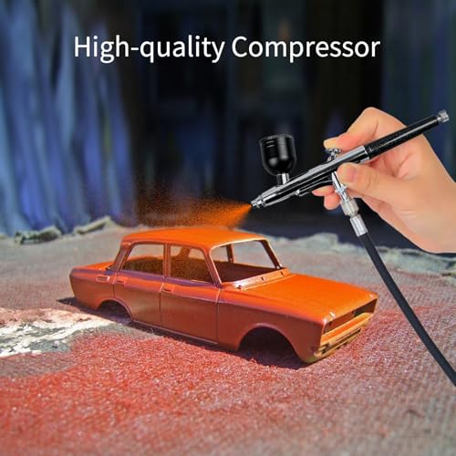 Cordless Airbrush Kit 50 PSI with Air Compressor & 3 Paint Cups