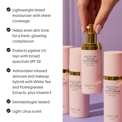 Winky Lux White Tea Tinted Moisturizer SPF 30 - Buildable Coverage