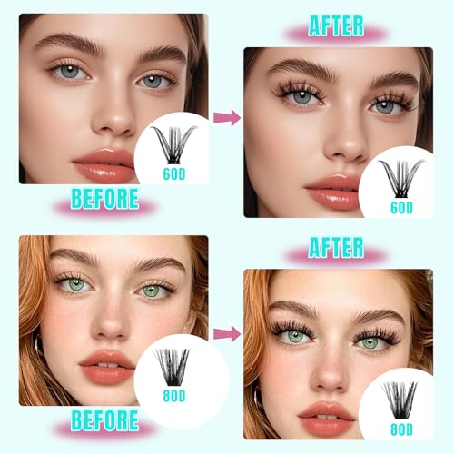 Wispy Cluster Lashes 280PCS 8-16mm DIY Eyelash Extensions
