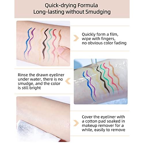 Bronze Glitter Eyeliner Liquid Liner-1Pcs Brown Metallic Shimmer Sparkling Colored Eye Liner Eyeshadow Makeup Pen, Long Lasting High Pigmented Waterproof Smudge-proof Eyeliner Pencil, Gift for Women