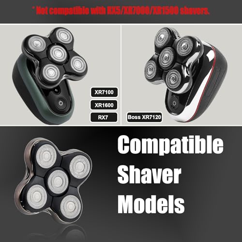 Shaver Replacment Heads Compatible with Remington Balder Boss XR7120/XR7100/XR1600/RX7 Shavers (1 Pack)
