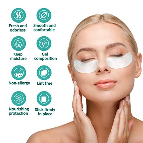 INKEL 50 Pairs Lint-Free Hydrogel Under Eye Pads for Lash Extensions