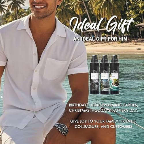 AQUA BLANCE Men's Body Spray 3-Pack, 10.2 Fl Oz
