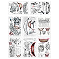 Joker Temporary Tattoos - 8 Sheets Waterproof Face Stickers