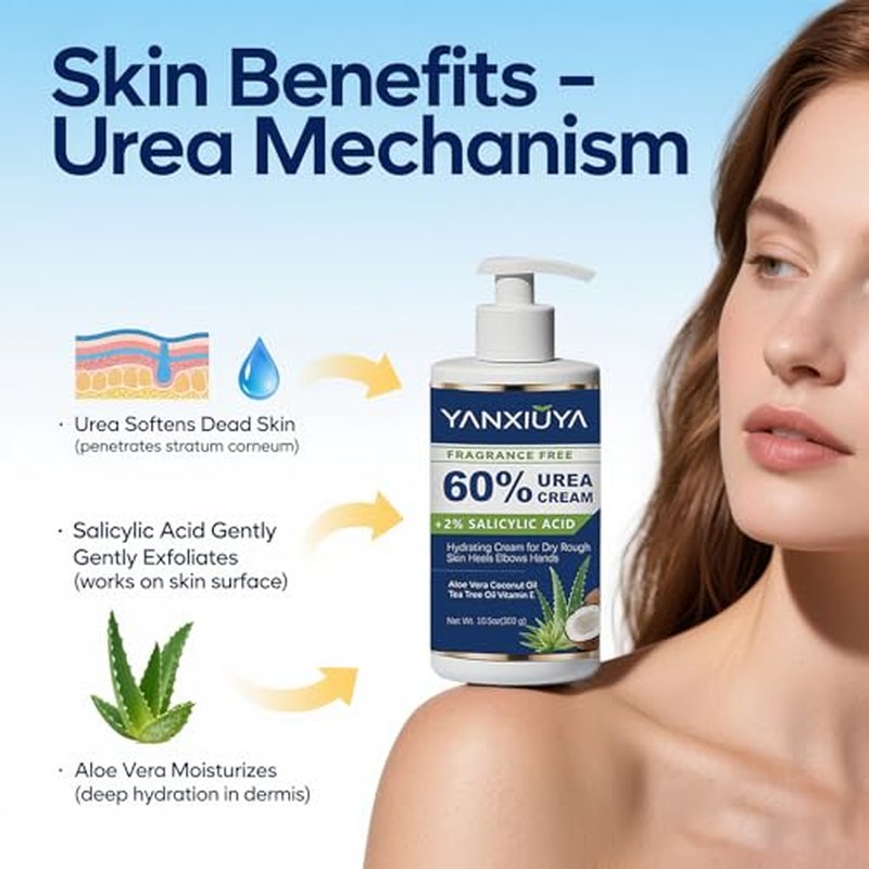 60% Urea Cream for Cracked Heels & Dry Feet, 10.5 oz
