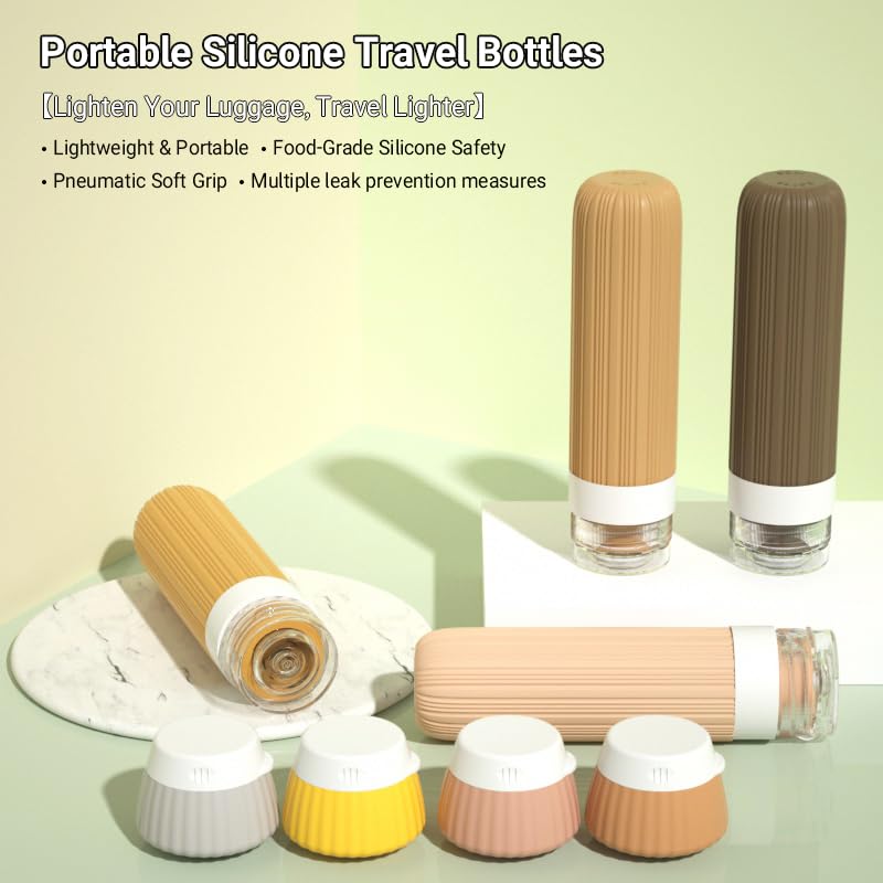 TSA Approved Travel Bottles & Jars Set - 8 Piece Leakproof