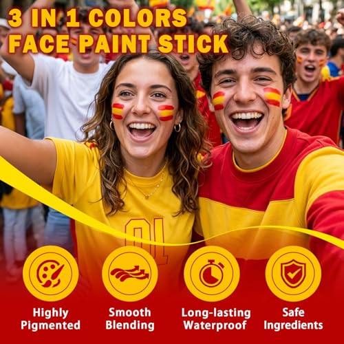 Sports Face Paint Stick - 3 in 1 Flag Colors