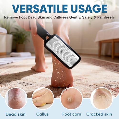 Large Stainless Steel Foot File Callus Remover with Waterproof Pedicure Tool