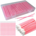 Disposable Lip Wands with Pink Case - 250 Pack for Lipstick & Lip Gloss