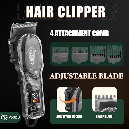 Professional Cordless Hair Clipper & Shaver Kit with LED Display