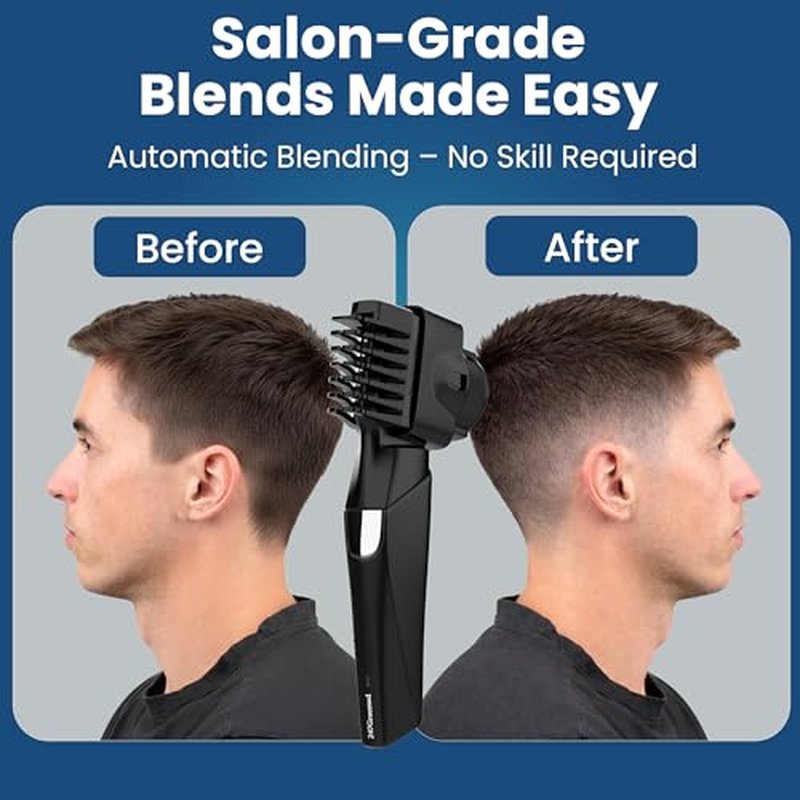 247 Groomed Self Hair Trimmer for Men – Auto Blend Guide, 1-20mm